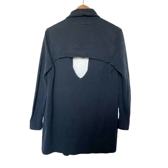 Cabi Open Cardigan Sweater with Key-hole back design in dark Navy Blue. Size S. - Picture 3 of 9
